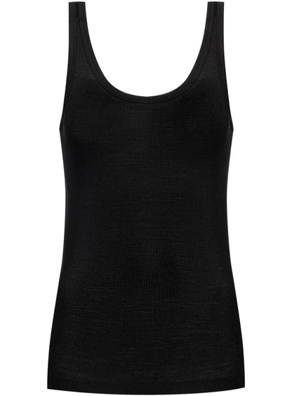 Ullundertøy merinoull silke, tank topp svart wool love Mey, Frilin undertøy norge dame