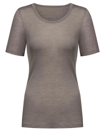 Ullundertøy merinoull silke, t-skjorte t-shirt taupe beige wool love Mey, Frilin undertøy norge dame