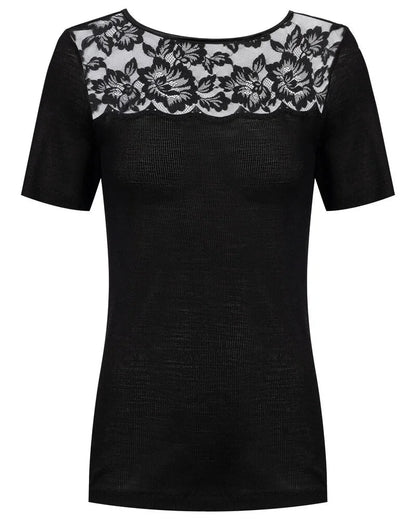 Ullundertøy merinoull silke, t-skjorte t-shirt blonder wool love Mey, Frilin undertøy norge dame