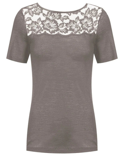Ullundertøy merinoull silke, t-skjorte t-shirt blonder wool love Mey, Frilin undertøy norge dame