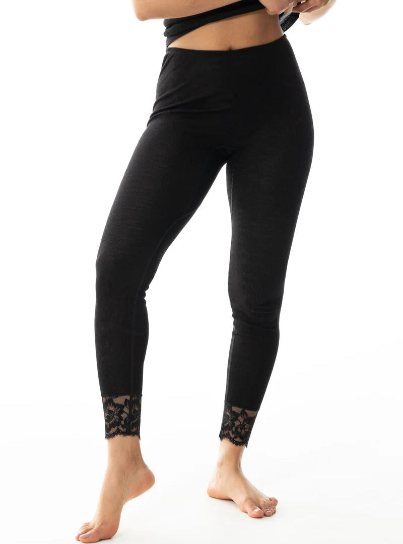 Ullundertøy stilongs merinoull silke, leggings blonder wool love Mey, Frilin undertøy norge dame