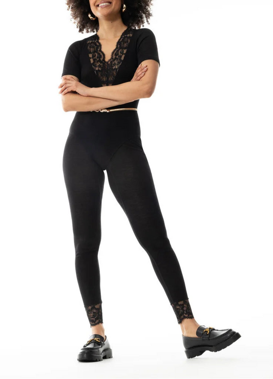 Ullundertøy stilongs merinoull silke, leggings blonder wool love Mey, Frilin undertøy norge dame