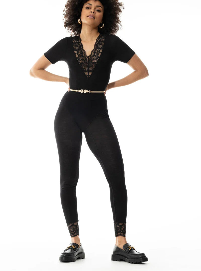 Ullundertøy stilongs merinoull silke, leggings blonder wool love Mey, Frilin undertøy norge dame