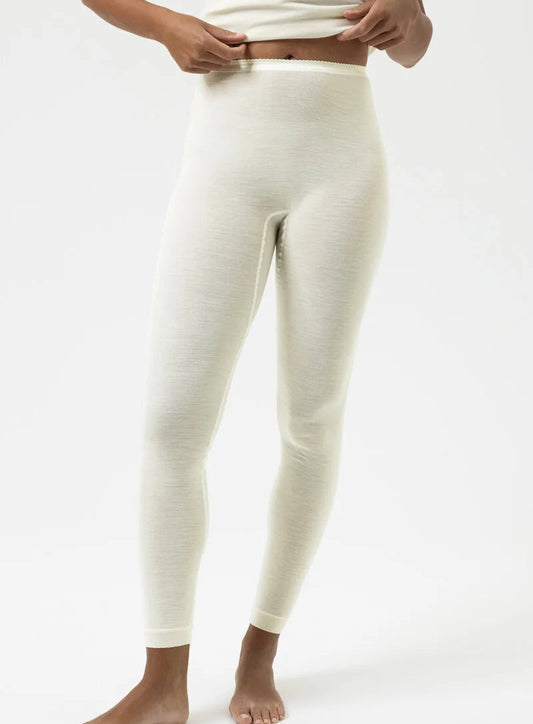 Ullundertøy stilongs leggings merinoull silke, mey exquisite, white hvit, frilin undertøy norge