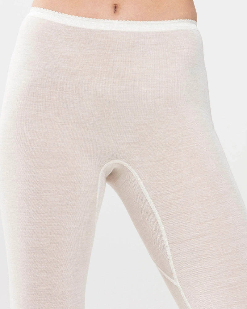 Ullundertøy leggings stilongs silke, norge dame, mey exquisite hvit white