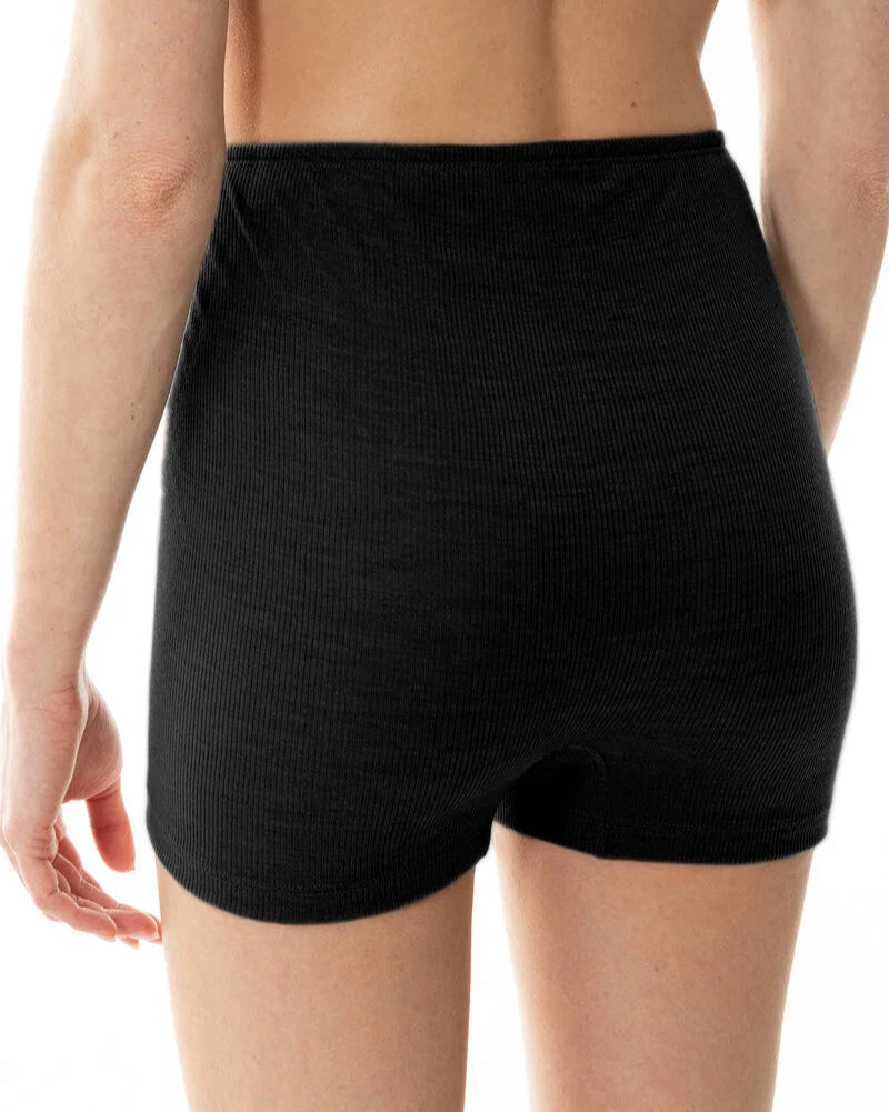 Ull boxer shorts truse merinoull silke, mey wool love, black svart, frilin norge