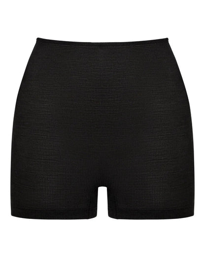 Ull boxer shorts truse merinoull silke, mey wool love, black svart, frilin norge