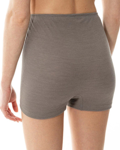 Ull boxer shorts truse merinoull silke, mey wool love, deep taupe beige brun, frilin norge