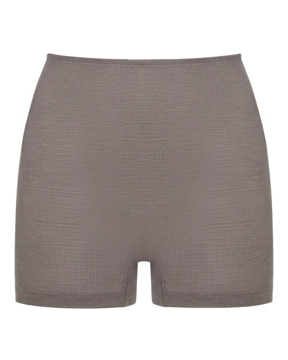 Ull boxer shorts truse merinoull silke, mey wool love, deep taupe beige brun, frilin norge