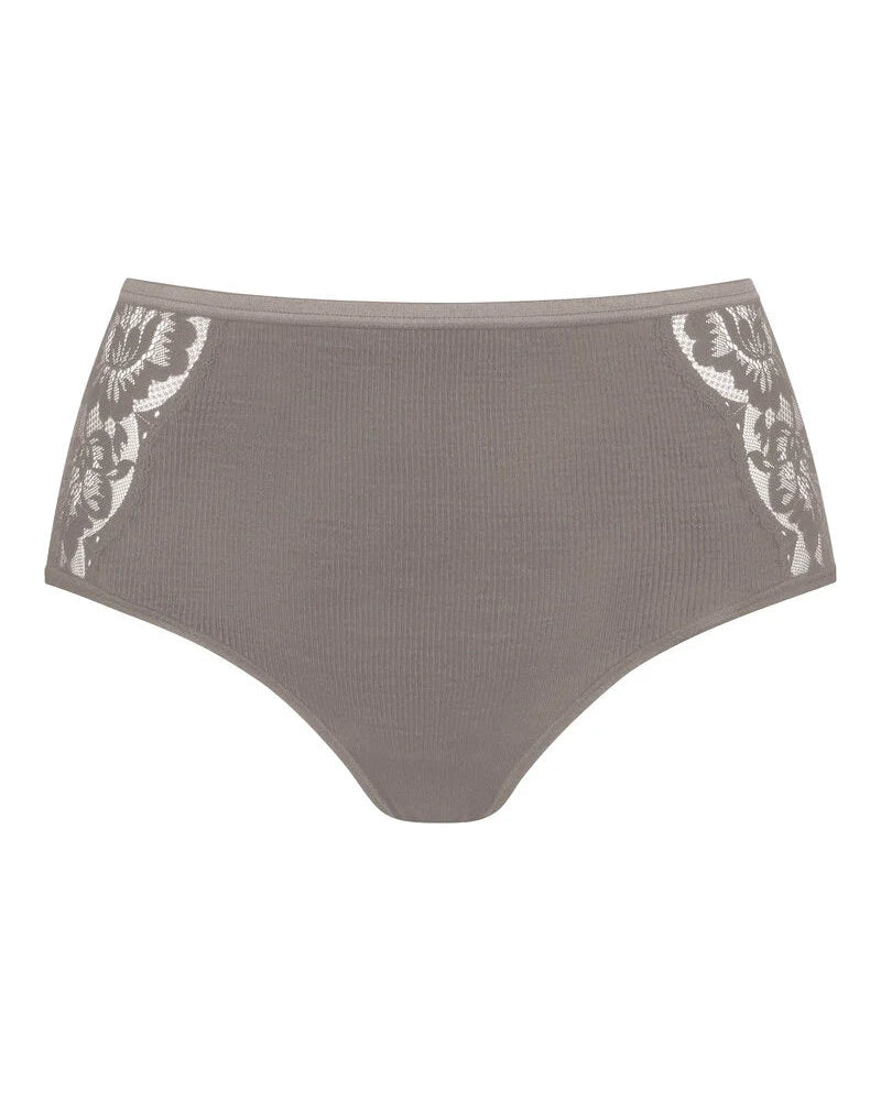 Truse ull silke merino høyt liv blonde, mey wool love, deep taupe beige brun, frilin undertøy norge dame