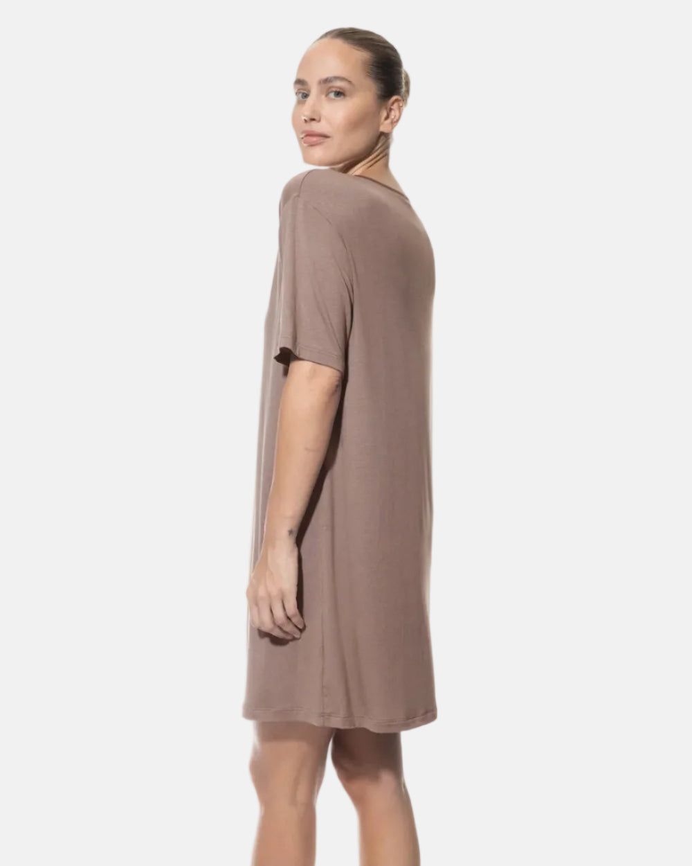 Nattkjole kort Mey Pure chic, modal beige brun thunder grey, Nattøy undertøy dame norge frilin