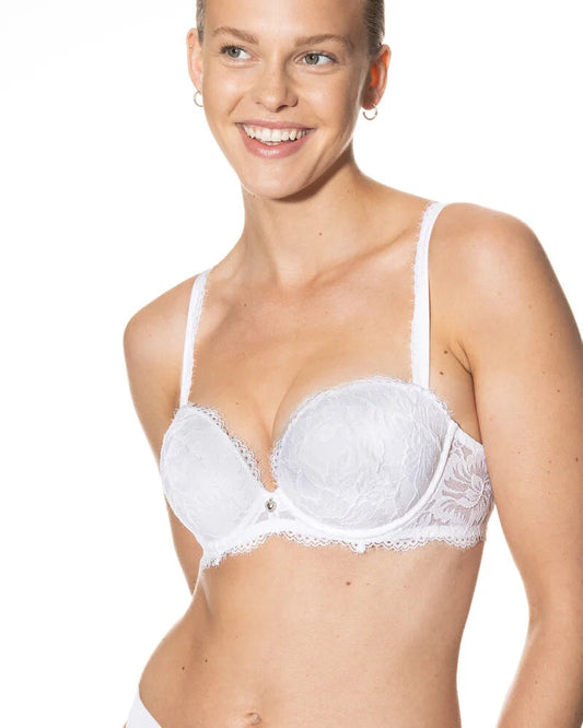 BH push up Mey amazing hvit white vattert, undertøy frilin norge