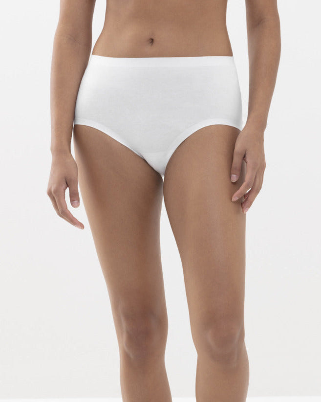 Truse høyt liv high waist brief hvit white bomull, natural second me Mey, Frilin undertøy norge dame
