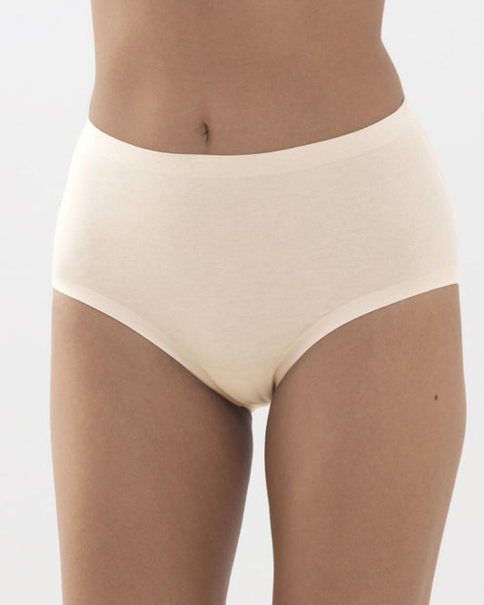Truse høyt liv high waist brief beige nude bomull, natural second me Mey, Frilin undertøy norge dame