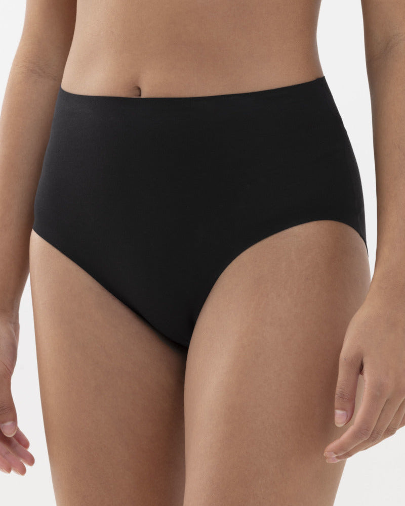 Truse høyt liv high waist brief svart sort black bomull, natural second me Mey, Frilin undertøy norge dame