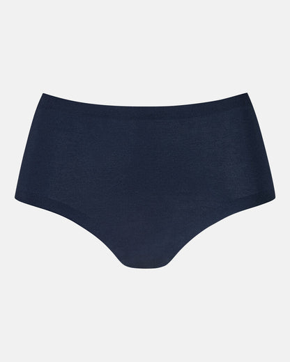 Truse høyt liv high waist brief blå blue navy bomull, natural second me Mey, Frilin undertøy norge dame