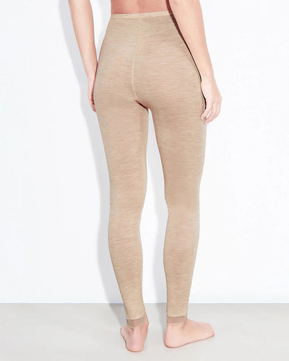 Leggings tights stilongs i ull merinoull, chantelle femilet juliana wool heather nude beige, norge frilin dame undertøy