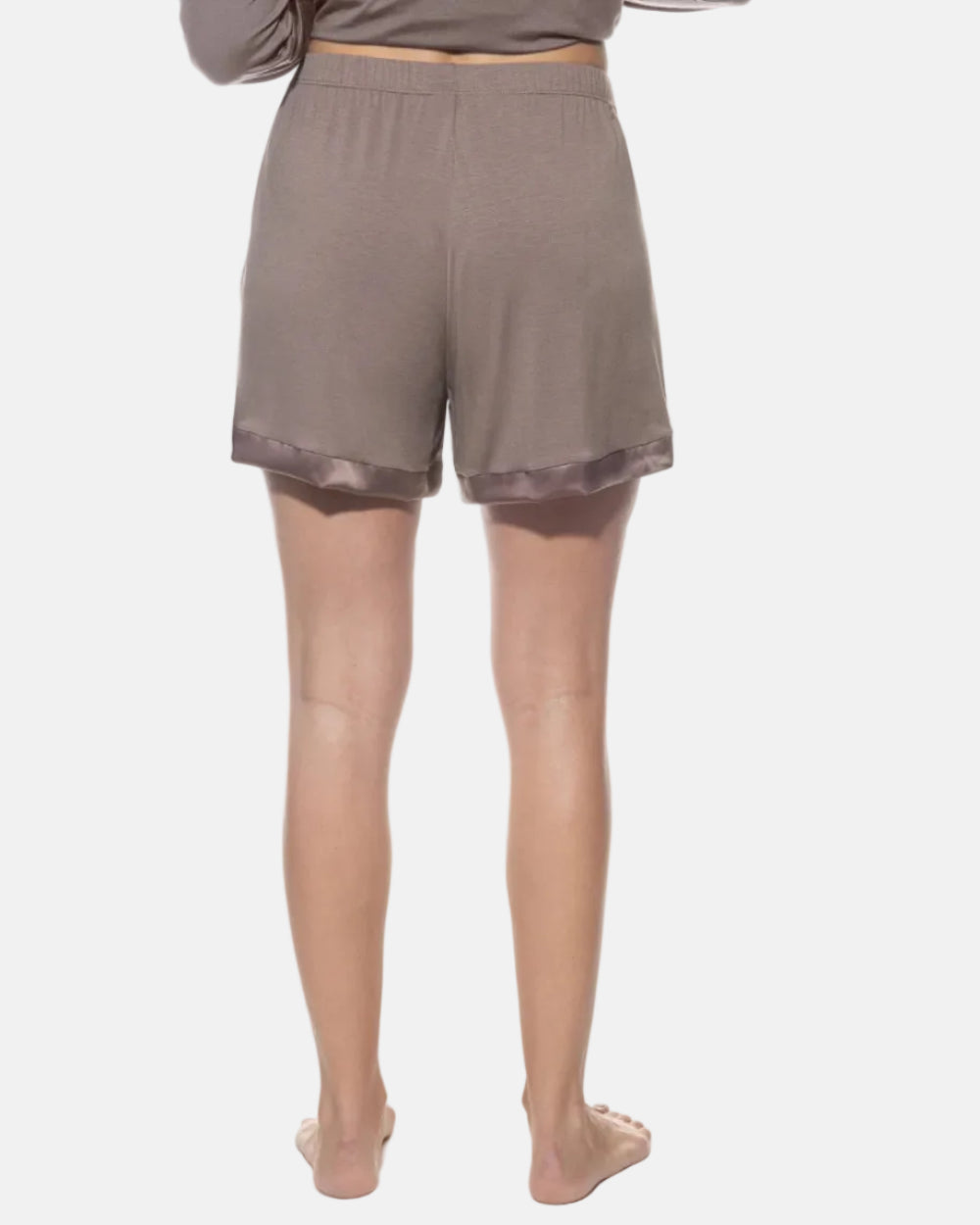 Pysjamas shorts modal loungewear nattøy, beige brun pure chic Mey, norge dame frilin