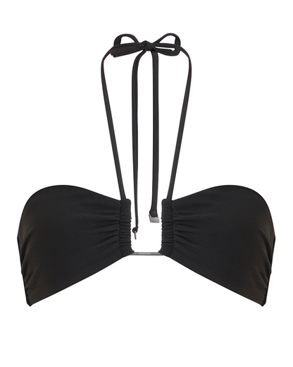 Bikini bandeau topp calvin klein wire swimwear svart sort black, norge frilin badetøy