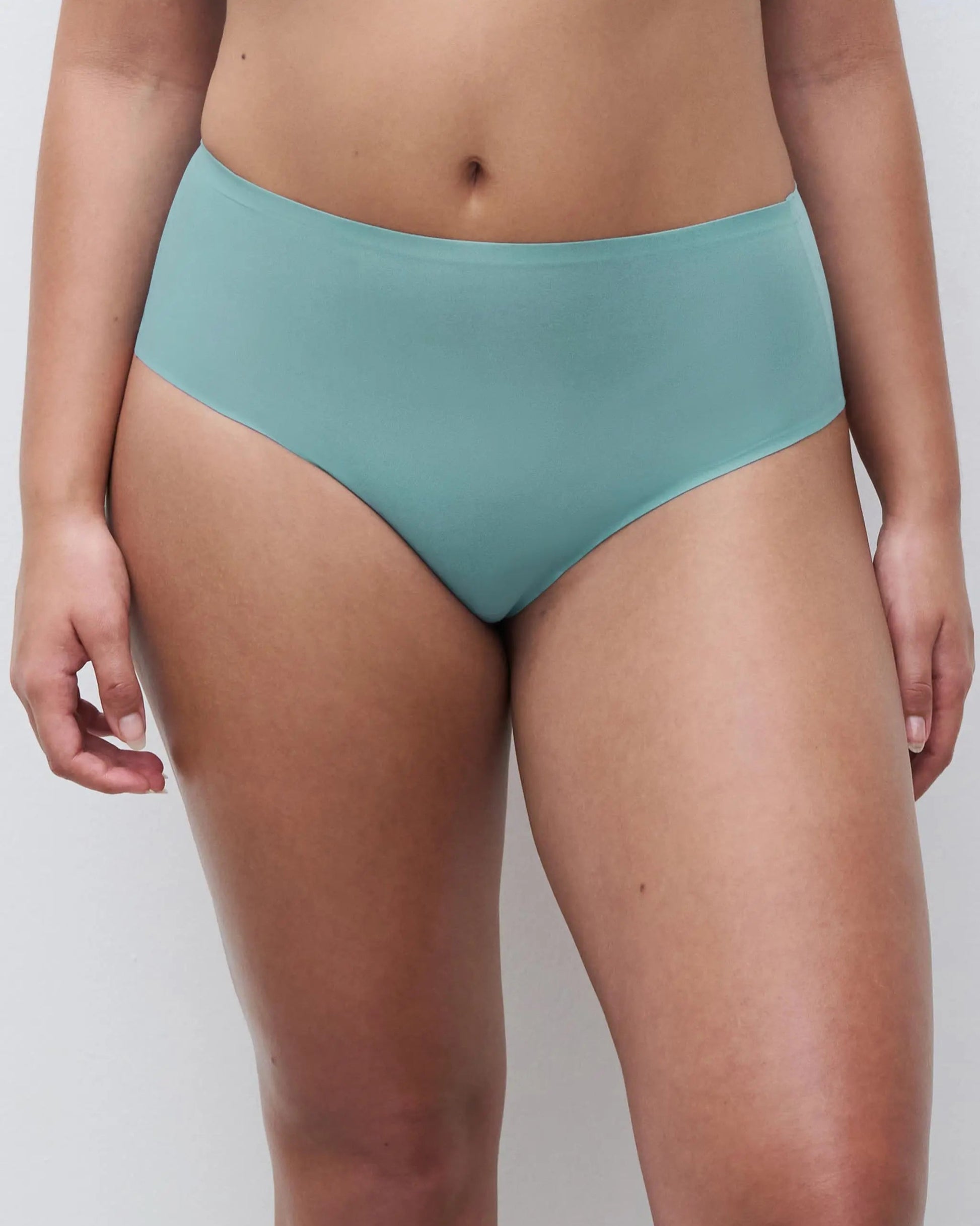 Softstretch thong string sømløs high waist, chantelle grønn peacock green, undertøy dame norge frilin