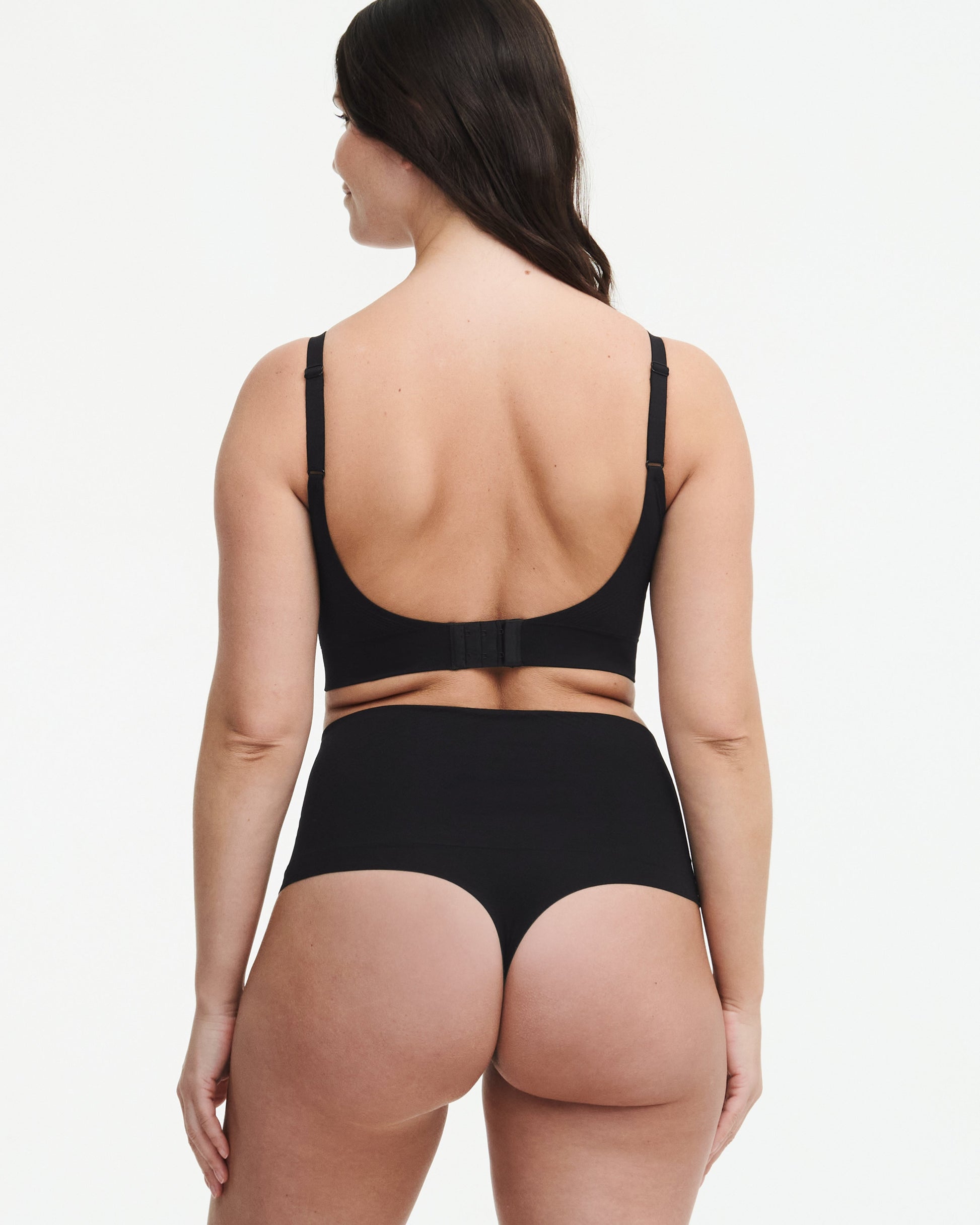 Undertøy shapewear hold-in, high waist thong stringtruse, Norge dame, Chantelle, black svart