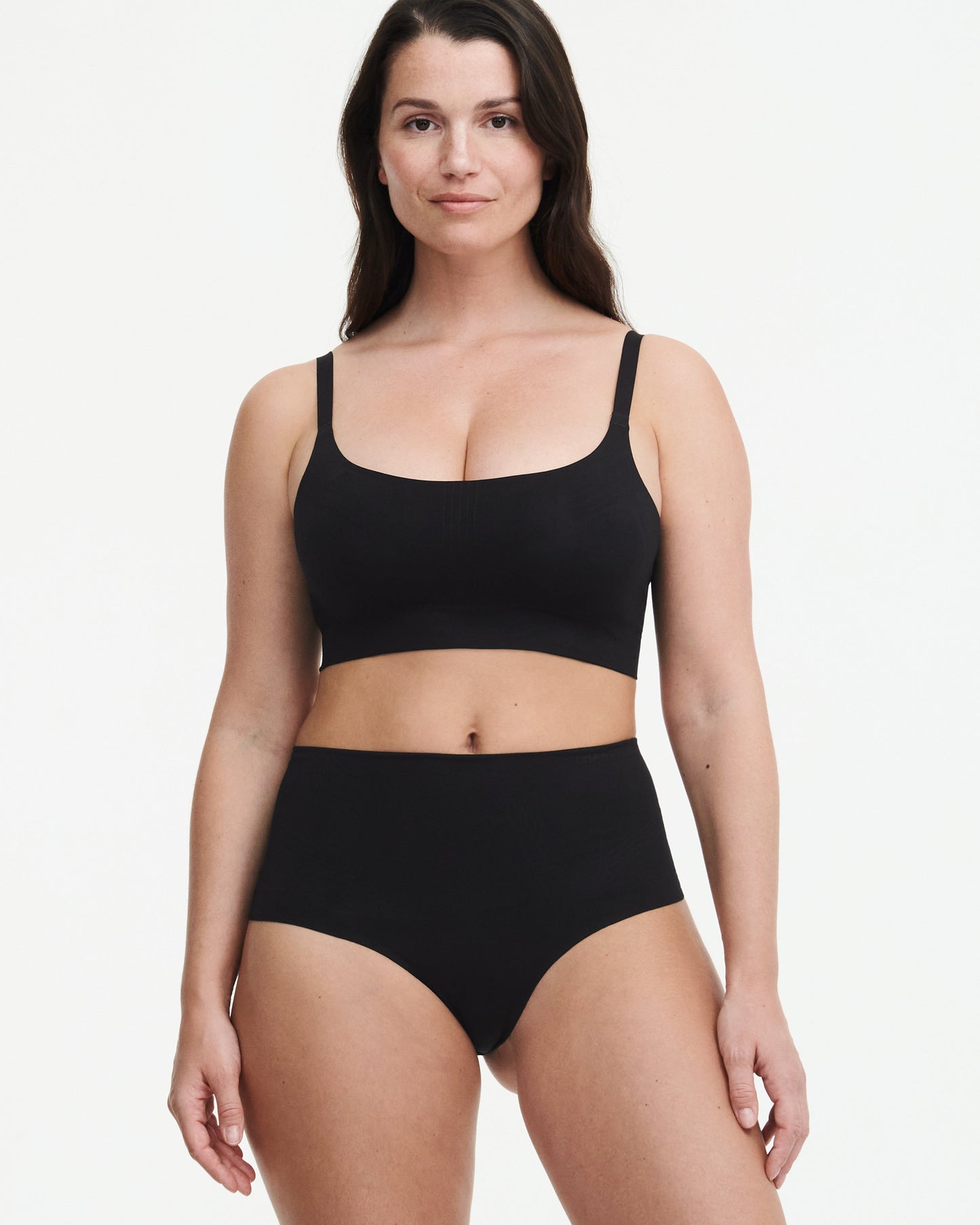 Undertøy shapewear hold-in, high waist thong stringtruse, Norge dame, Chantelle, black svart