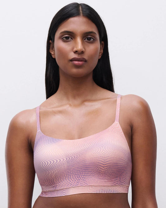 Bralette softstretch topp spilefri chantelle, mønster Iris print, undertøy sømløs dame norge Frilin