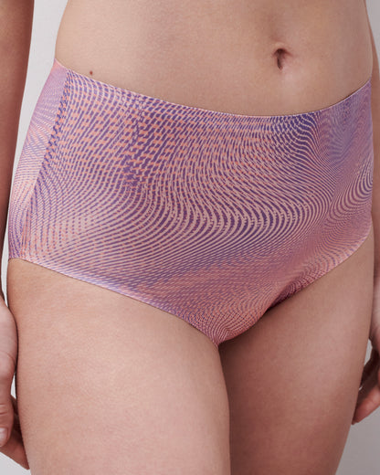 Sømløs truse, mønster iris print, høyt liv high waist softstretch chantelle, undertøy truse dame Frilin