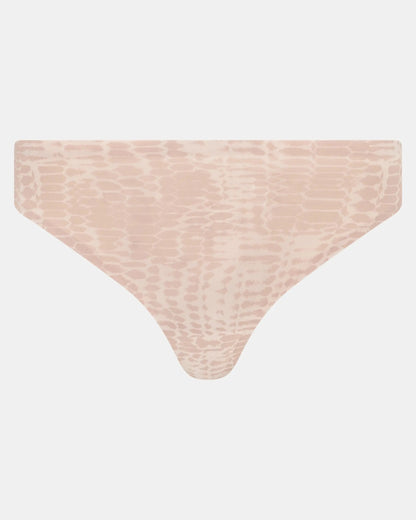 Thong string sømløs softstretch chantelle, undertøy norge dame, snake print beige