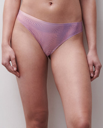 Thong string sømløs, mønster Iris print, softstretch chantelle, undertøy Frilin norge dame