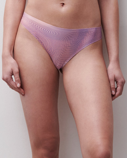Thong string sømløs, mønster Iris print, softstretch chantelle, undertøy Frilin norge dame