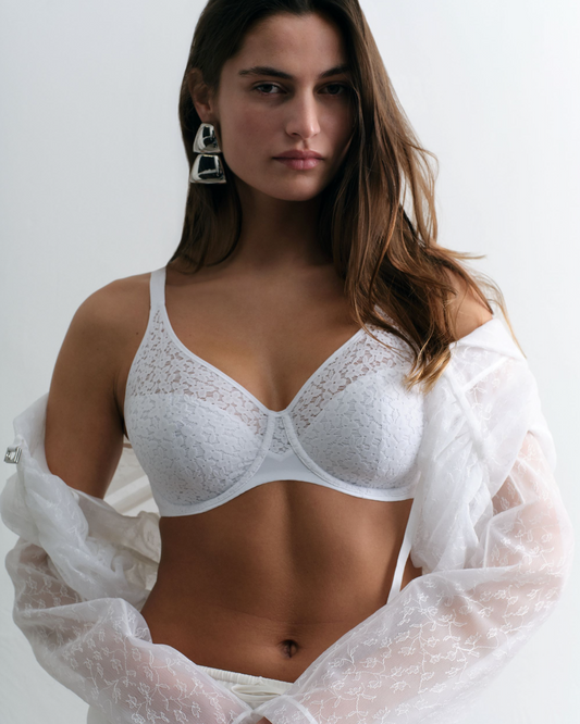 BH Full cup norah Chantelle hvit white blonde comfort, undertøy frilin norge