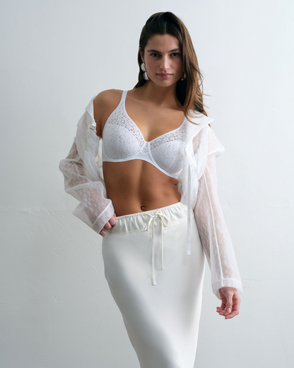 BH Full cup norah Chantelle hvit white blonde comfort, undertøy frilin norge