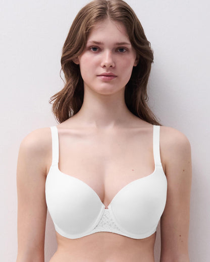 BH T-skjorte-bh hvit white Chantelle Norah, undertøy frilin norge