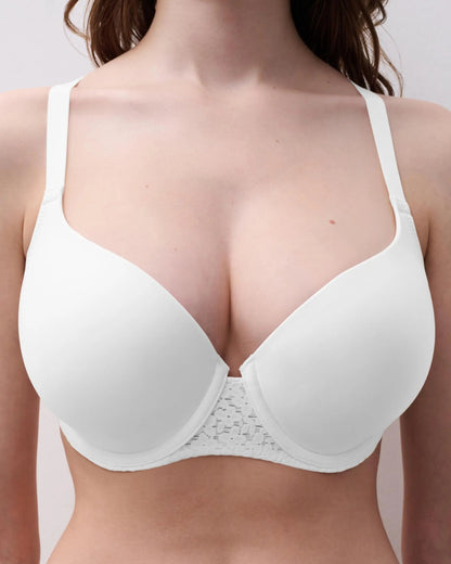 BH T-skjorte-bh hvit white Chantelle Norah, undertøy frilin norge