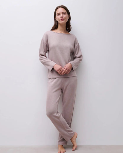 Loungewear joggebukse Chantelle Jerry beige rosa cashmere brown, dame norge frilin