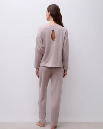 Loungewear joggebukse Chantelle Jerry beige rosa cashmere brown, dame norge frilin
