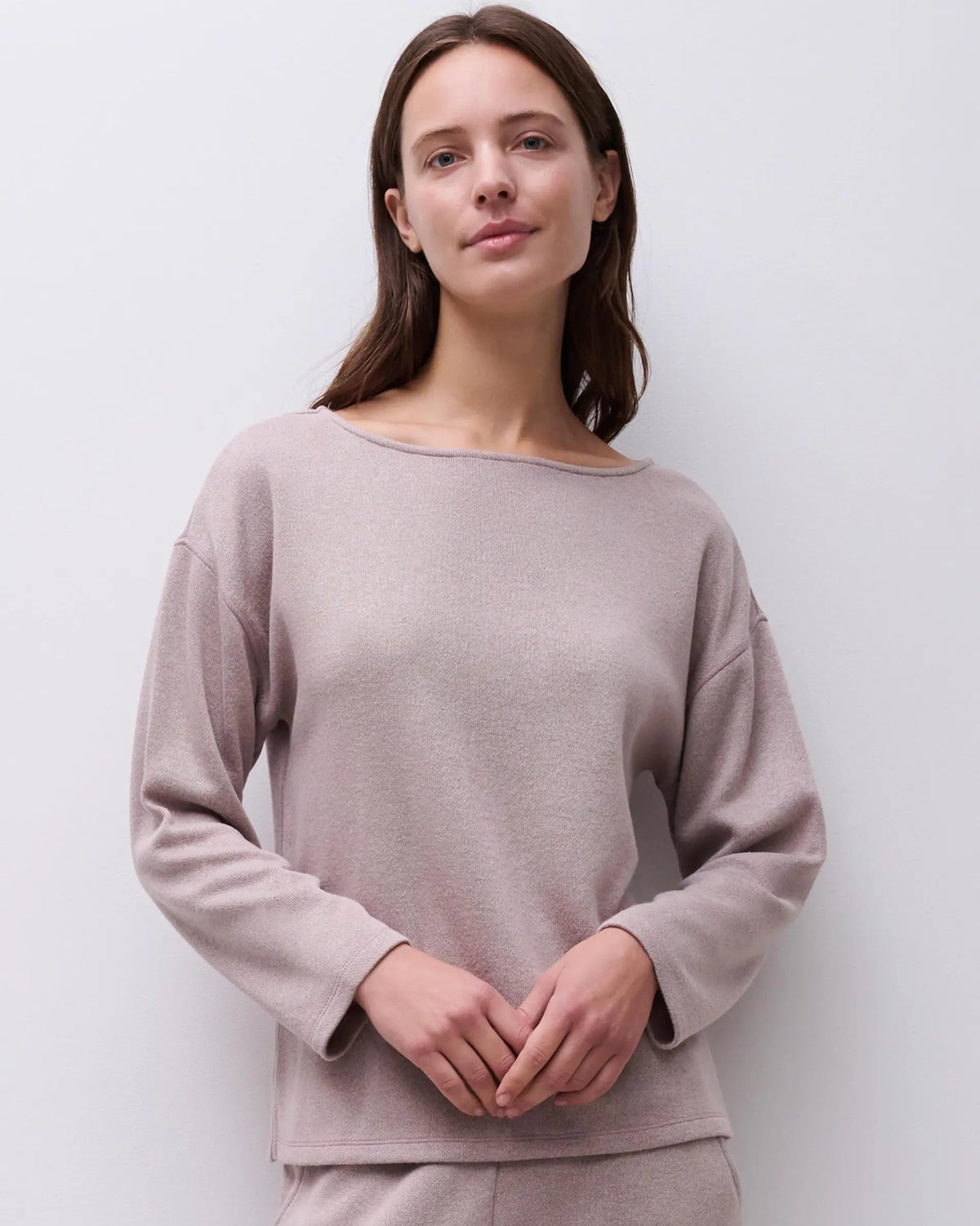 Loungewear genser sweater Chantelle Jerry beige rosa cashmere brown, dame norge frilin