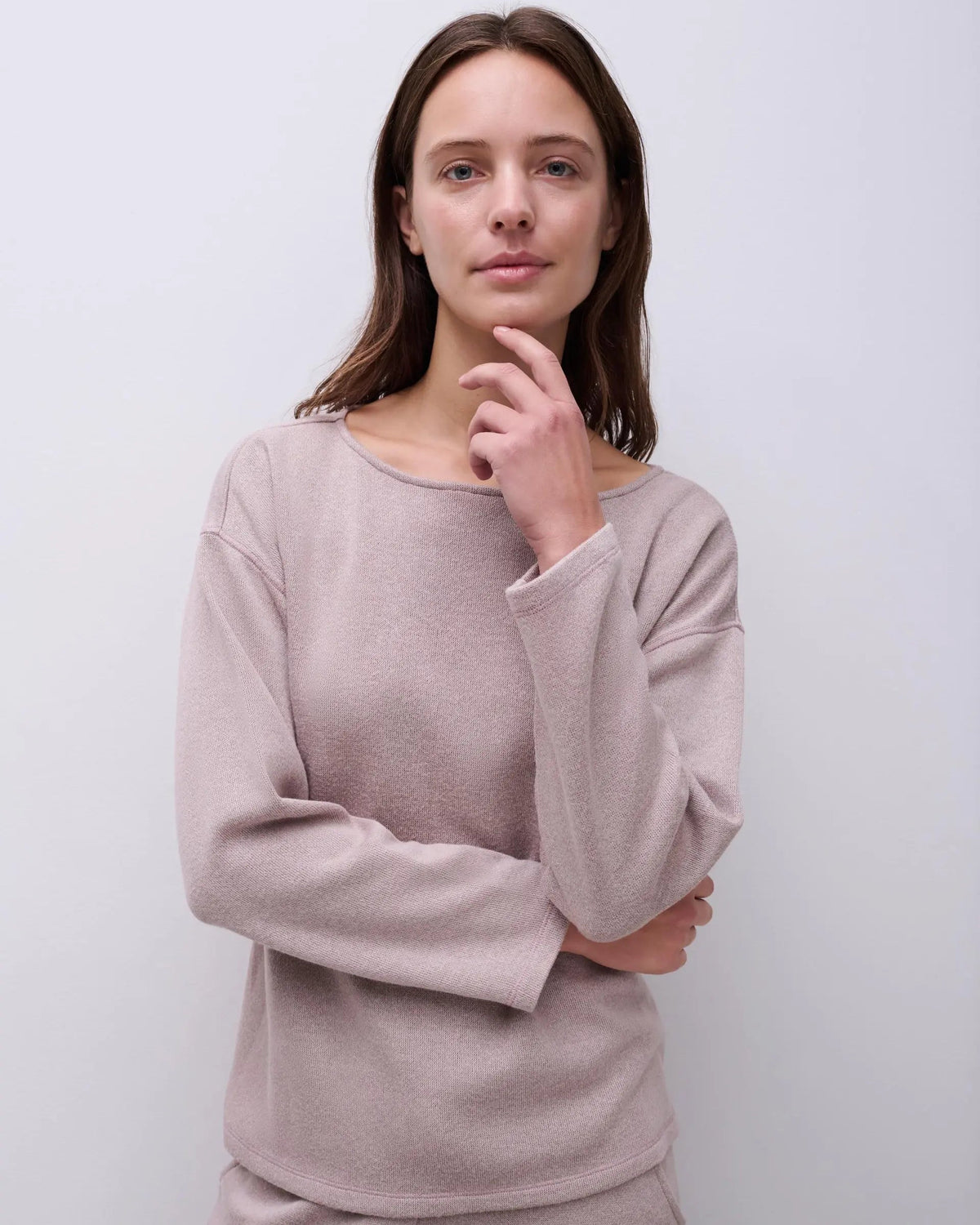 Loungewear genser sweater Chantelle Jerry beige rosa cashmere brown, dame norge frilin