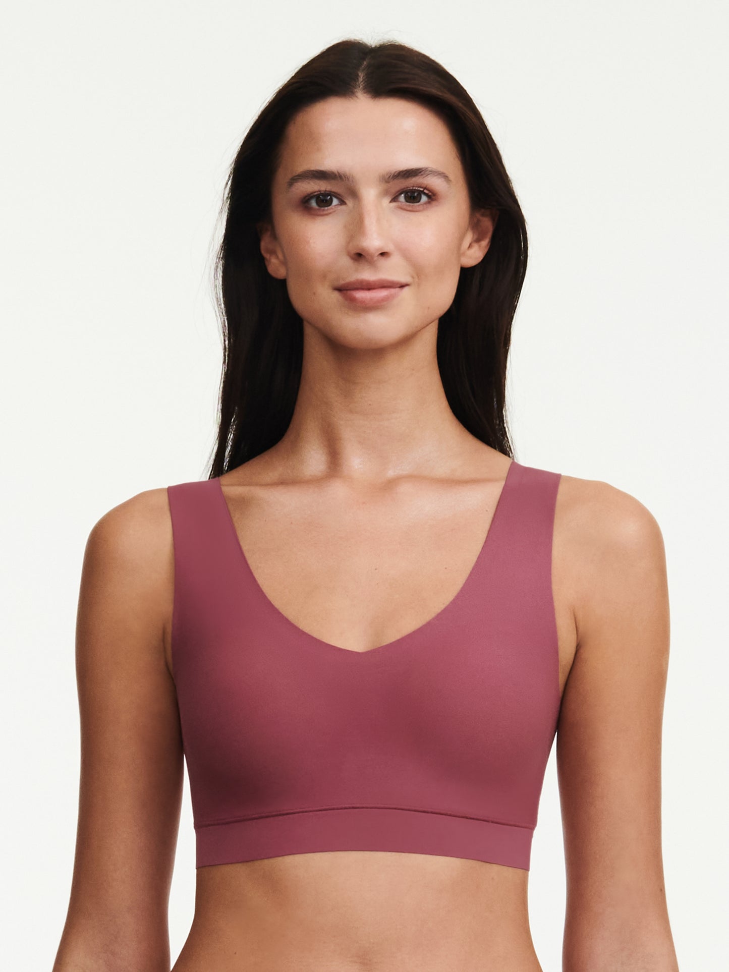 Undertøy bralette topp, stretch sømløs, sepia burgunder, dame Norge, Chantelle