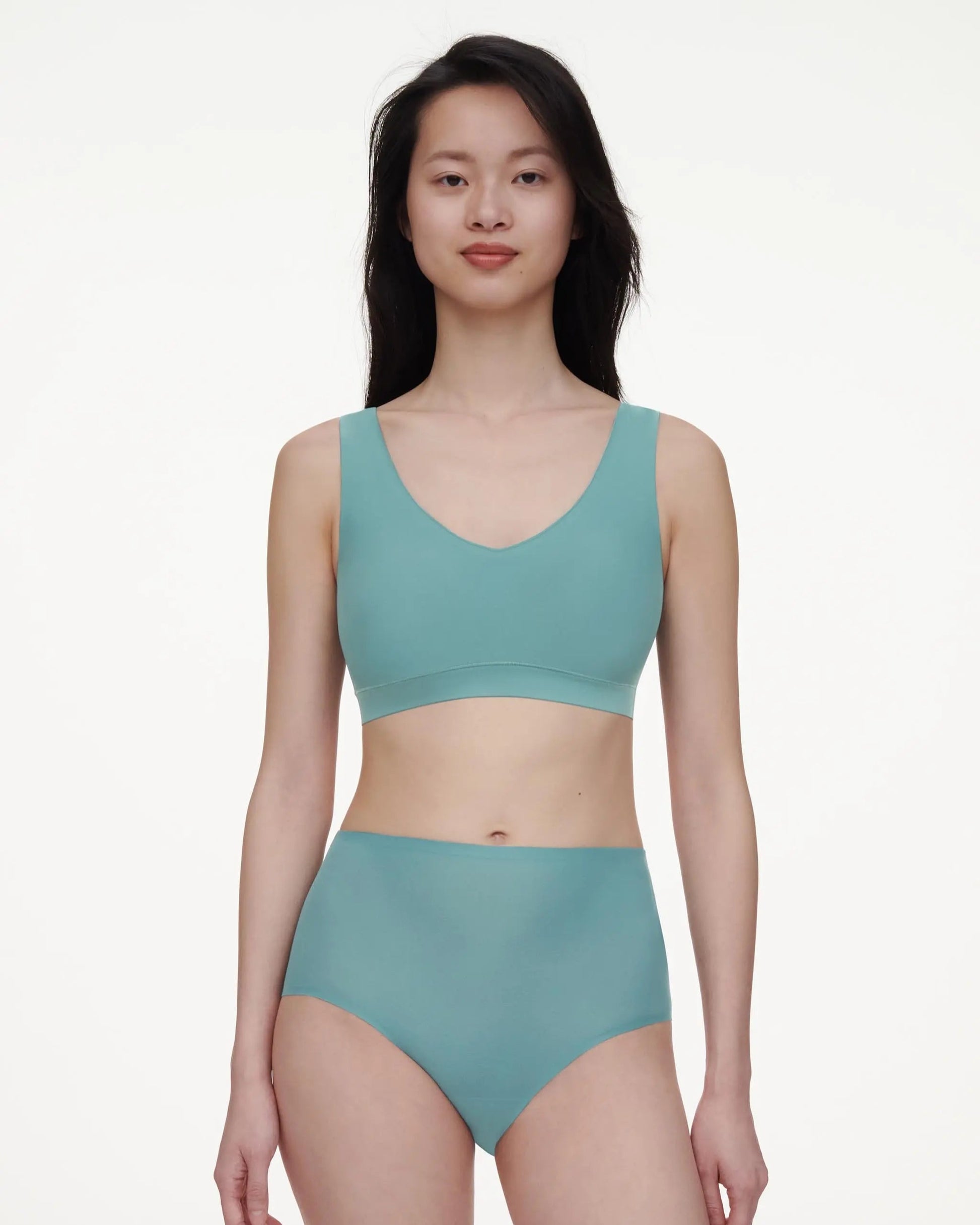 Softstretch bralette topp sømløs padded, chantelle grønn peacock green, undertøy dame norge frilin