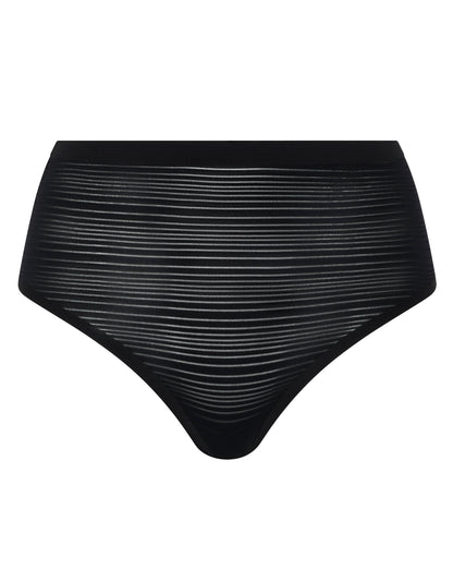 Stripes high waist thong, SoftStretch