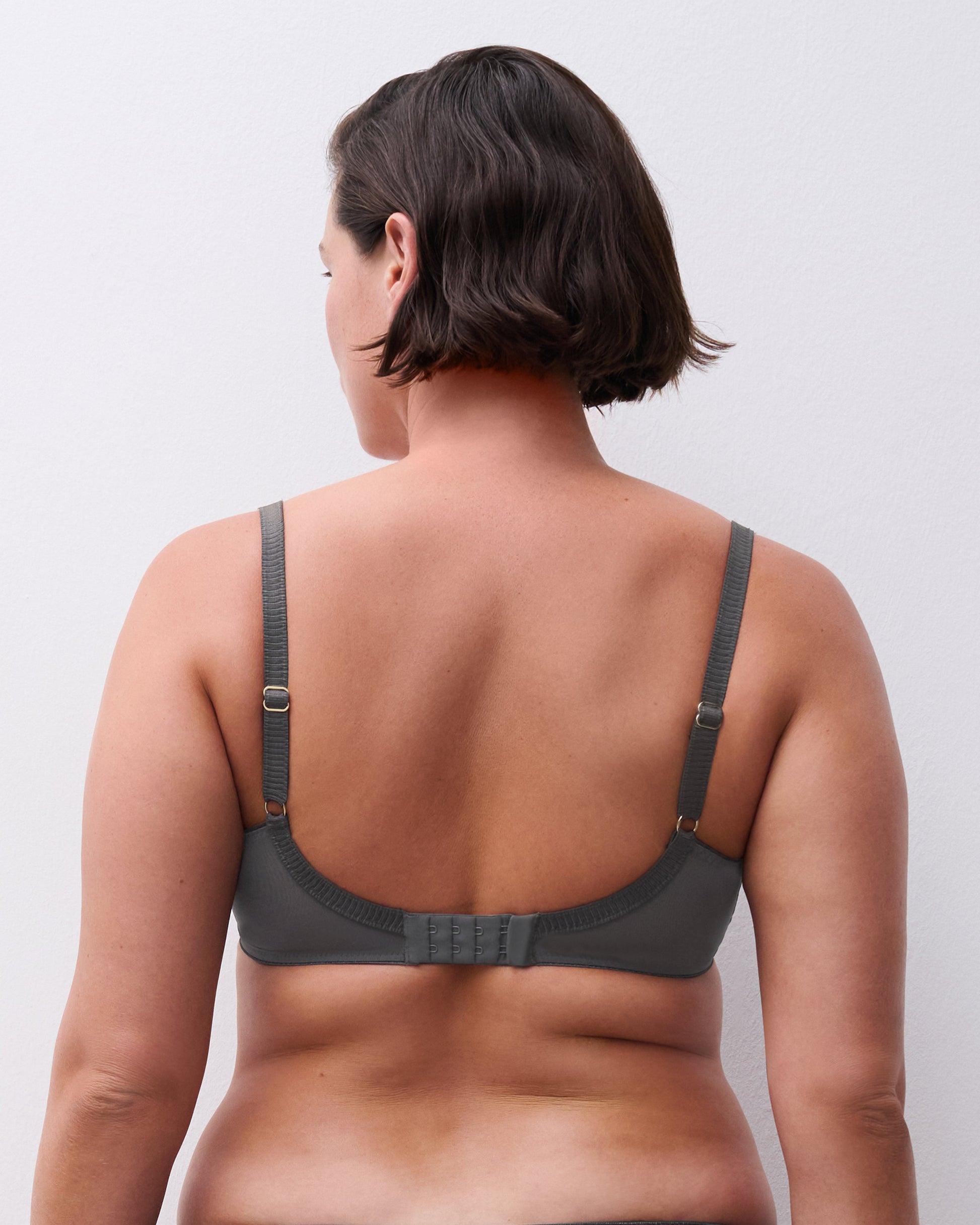 BH full cup 3-part covering, Chantelle Champs Elysées grå grey blushed ash, Undertøy Frilin Norge