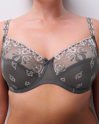 BH full cup 3-part covering, Chantelle Champs Elysées grå grey blushed ash, Undertøy Frilin Norge