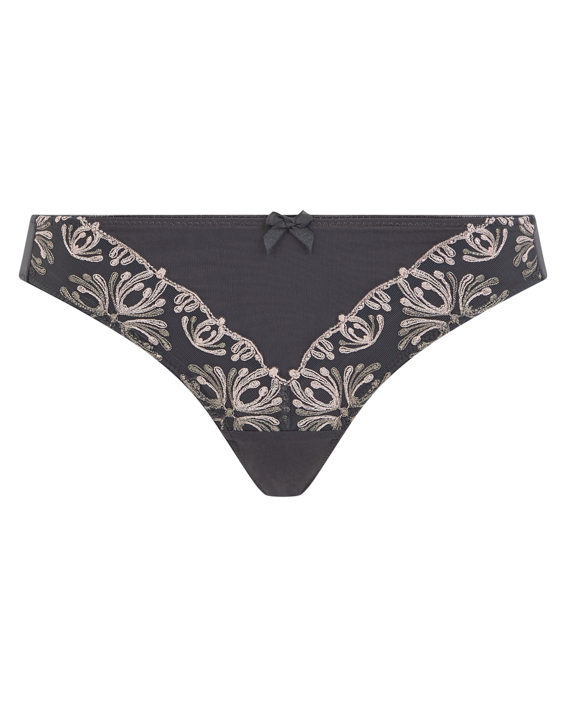 Truse tai slip brazilian Chantelle Champs Elysées grå blushed ash grey, Frilin undertøy norge