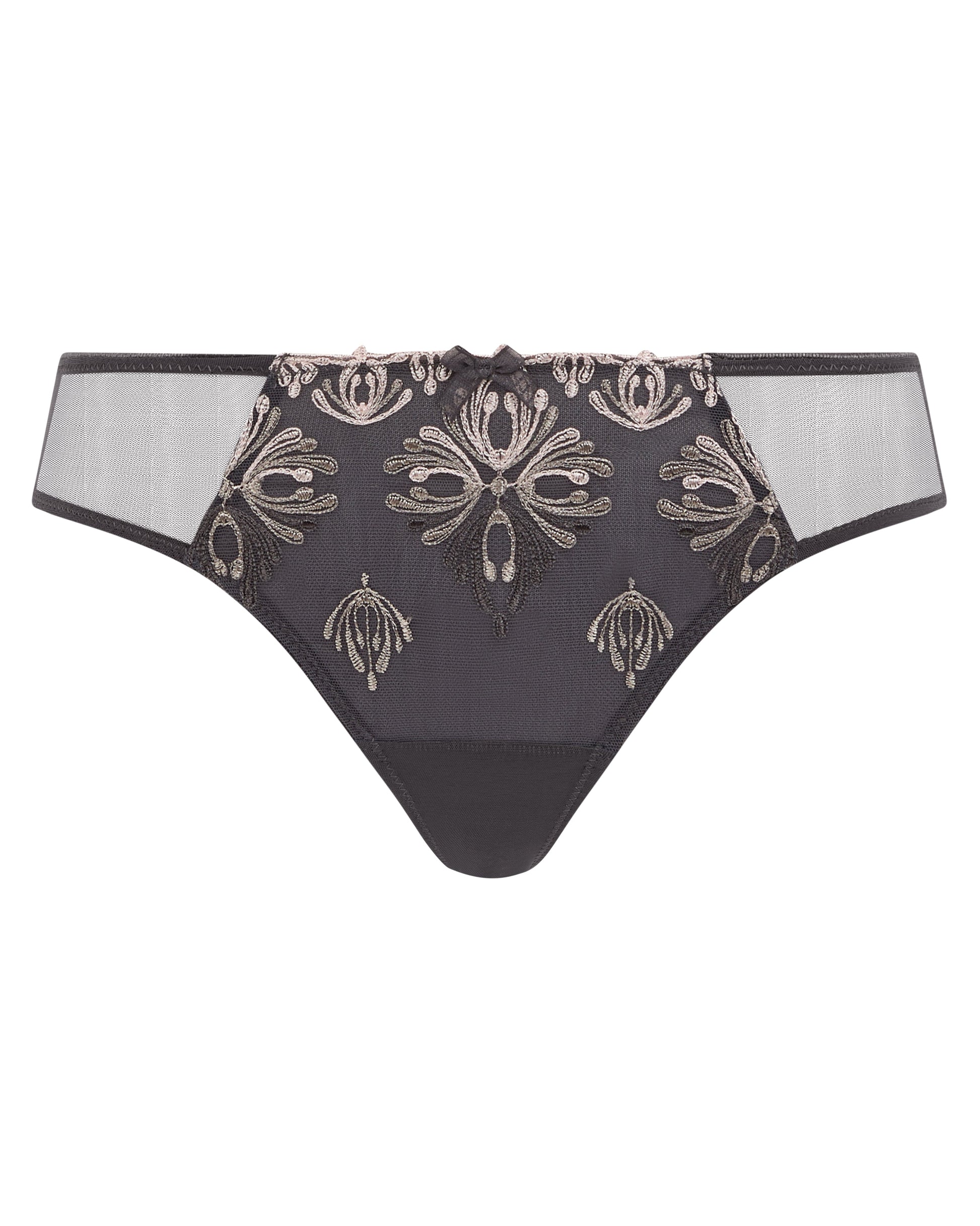 Thong string truse tanga, Chantelle Champs Elysees grå grey blashed ash blonde, Frilin Undertøy Norge