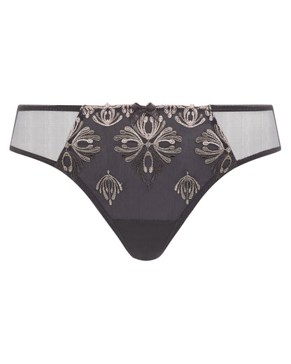 Thong string truse tanga, Chantelle Champs Elysees grå grey blashed ash blonde, Frilin Undertøy Norge