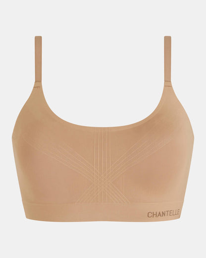 Bralette BH support uten spiler wirefree smooth comfort, undertøy norge dame, chantelle, beige brun terracotta