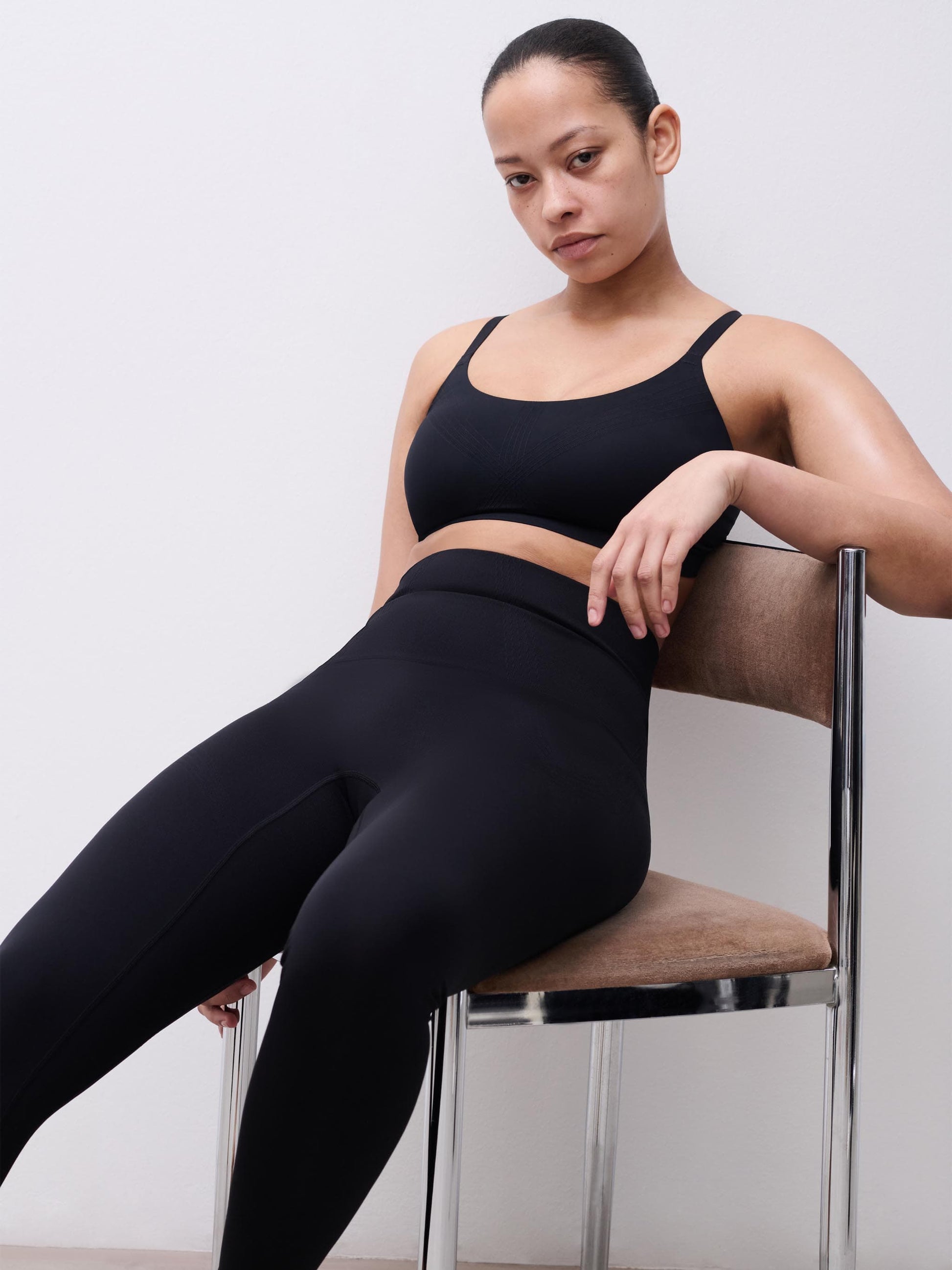 Shapewear hold-in tights leggings, undertøy norge dame, chantelle, svart black