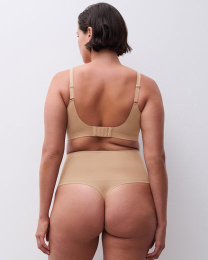 Thong shapewear hold-in high waist string høyt liv, undertøy norge dame, chantelle, nude beige brun terracotta